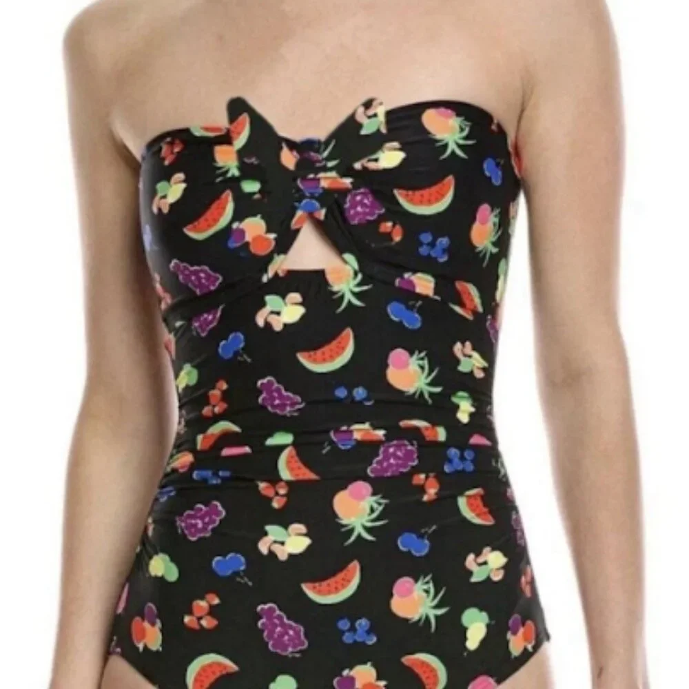 Kate Spade Womens Swimsuit Summer Fruit One Piece Cutout Front NWT SZ M - Picture 4 of 8